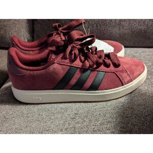NWOB Adidas Men's Grand Court Base 00 Sneakers Size 8 US Burgundy